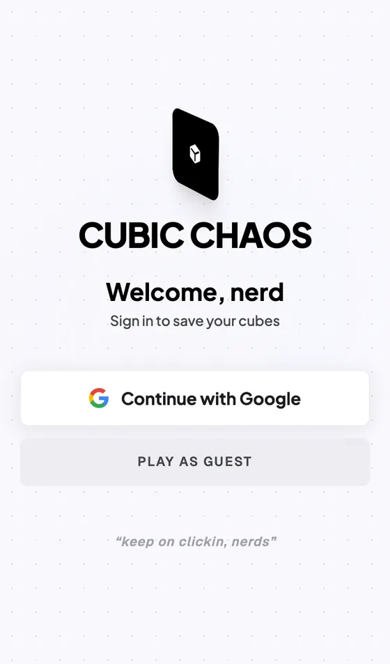 Cubic Chaos — a tap game a student built